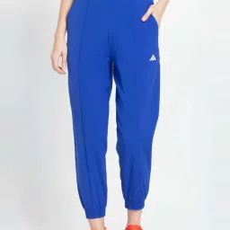 adidas Blue Plain Trackpants image 1
