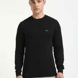 Calvin Klein Jeans Black Cotton Regular Fit T-Shirt image 1