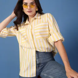 Style Quotient Yellow Stripes Shirt image 1
