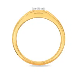 Kisna Diamond & Gold Jewellery Square Classic Band for Him 14k (585) Diamond & Gold Ring For Men image 3