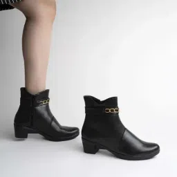 Shoetopia Kids Black Casual Boots image 2