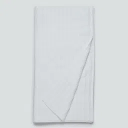 Westside Home White Self-Striped Medium 550 GSM Bath Towel image 2