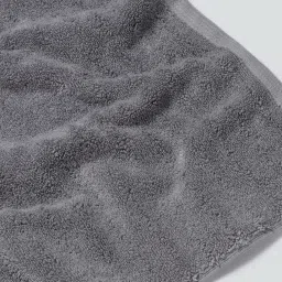 Westside Home Grey Self-Striped Medium 550 GSM Bath Towel image 3