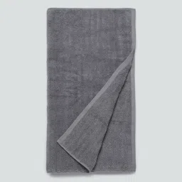 Westside Home Grey Self-Striped Medium 550 GSM Bath Towel image 2