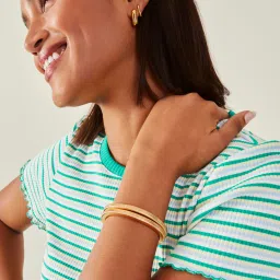 Accessorize London Gold-Plated Chain Bracelets -Set of 2 image 1