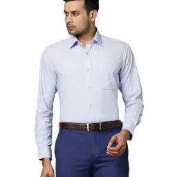 Raymond Light Blue Striped Shirt-image-59