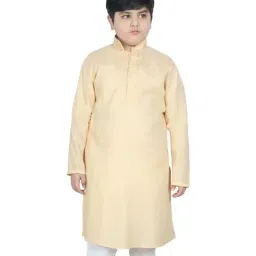 SG Yuvraj Kids Beige Cotton Kurta-image-15
