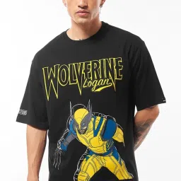 Bewakoof Black Relaxed Fit Graphic T-Shirt image 1