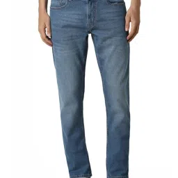 Peter England Blue Cotton Slim Fit Jeans image 1