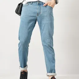 celio celio* Blue Slim Fit Lightly Washed Jeans image 1