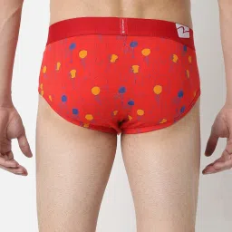 UnderJeans by Spykar Red Round Neck Regular Fit Briefs image 2