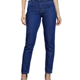 Calvin Klein Loose Fit Blue Lightly washed Mid Rise Jeans-image-90