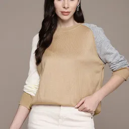 The Roadster Lifestyle Co. Women Acrylic Pullover image 4