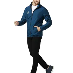 Zeel Aqua Polyester Solid Relaxed fit Windbreaker Jacket image 1