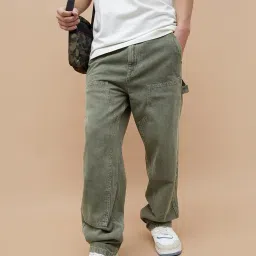 Forca By Lifestyle Olive Loose Fit Jeans image 1