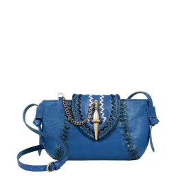Hidesign Maasai Blue Textured Medium Sling Handbag image 1