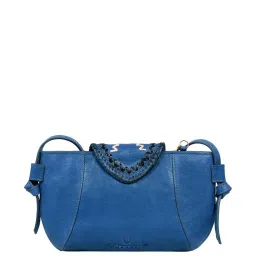 Hidesign Maasai Blue Textured Medium Sling Handbag image 3