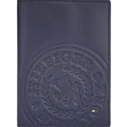 Tommy Hilfiger Navy Wexford Leather Small Passport Case image 1