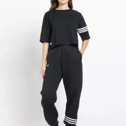 adidas Originals Black LOOSE Printed T-Shirt image 1