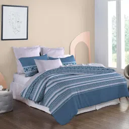 Mytrident Soft Comfort Bed in a bag King Size Bedsheet Set, Comforter & Pillow Cover image 1