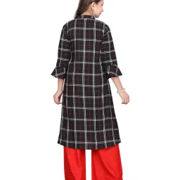 Aarika Kids Black Cotton Plaid Pattern Suit Sets image 2