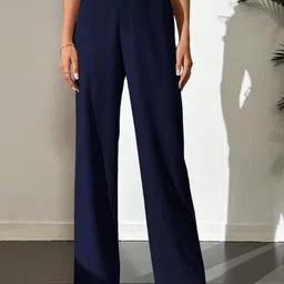 BROADSTAR Women High-Rise Easy Wash Trousers-image-25