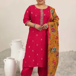 Extra Love By Libas Red Ethnic Motifs Suit Set image 1