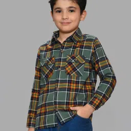 MiArcus Boys Multicolor Checks Full Sleeves Shirt image 1