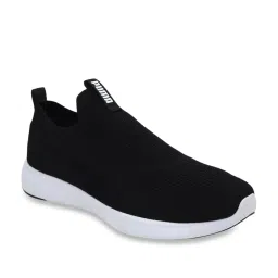 Puma Men's Softride Clean V2 Black Walking Shoes image 2