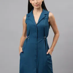 Latin Quarters Teal Shirt Dress-picture-13