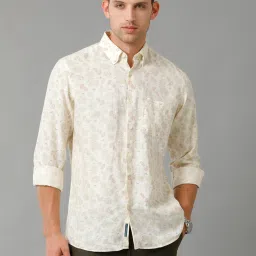 Linen Club Multicolor Regular Fit Printed Linen Shirt image 1