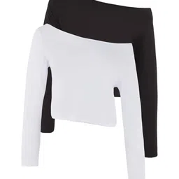 Trendyol Women Boat Neck Solid T-shirt-picture-27