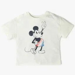 GAP Girls White Relaxed Fit Graphic Short Sleeves T-Shirt-image-90