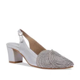 Eridani Women's Zohra Silver Back Strap Sandals image 1