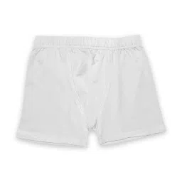 Kiddopanti Kids White Solid Boxer Shorts (Pack Of 3) image 3