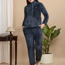 Sweet Dreams Blue Regular Fit Solid Tracksuit image 1