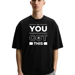 Fashnobic Men Typography Printed Round Neck Cotton Oversized T-shirt-picture-20