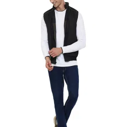 Cantabil Black Regular Fit Mock Collar Reversible Jacket image 5