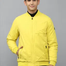 Allen Solly Yellow Cotton Regular Fit Jacket image 1