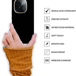 Sprig Back Cover for VIVO T3 PRO (Black) image 4