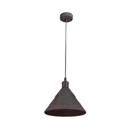 kapoor lamp shades Kapoor E Illuminations Aplomb Concrete Brown Pendant Light - Set of 1 image 1