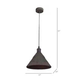 kapoor lamp shades Kapoor E Illuminations Aplomb Concrete Brown Pendant Light - Set of 1 image 2