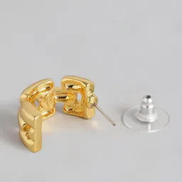 Estele Gold-Plated Interlinked Chain Necklace & Earring Set for Women image 5