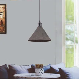 kapoor lamp shades Kapoor E Illuminations Aplomb Concrete Brown Pendant Light - Set of 1 image 5