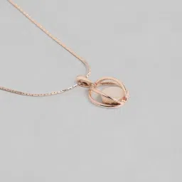 Estele Rose Gold-Plated Shell Pendant Set for Women image 4