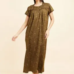 Sweet Dreams Green Floral Print Nighty-image-66