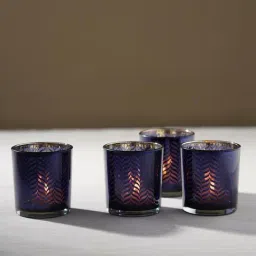 Pure Home and Living Blue Glass Printed Votives-image-50