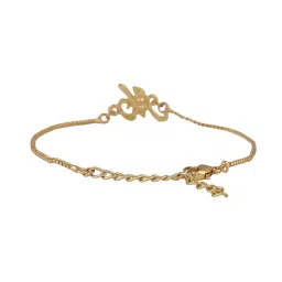 Estele Gold-Plated Artistic M Initial Bracelet with Austrian Crystals for Women image 4