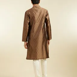 Diwas by Manyavar Men Art Silk Embroidered Kurta image 1