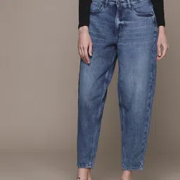 Moda Rapido Women Pure Cotton Mom Fit Light Fade Stretchable Jeans image 1